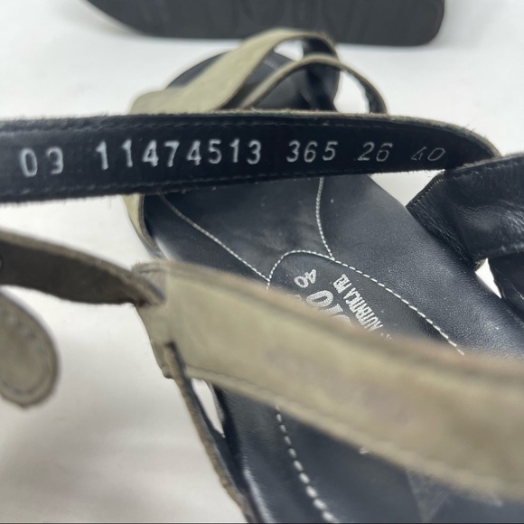 Mephisto Leather Wedge Tan Sandals Womens Size 40/ 10 - Picture 11 of 13